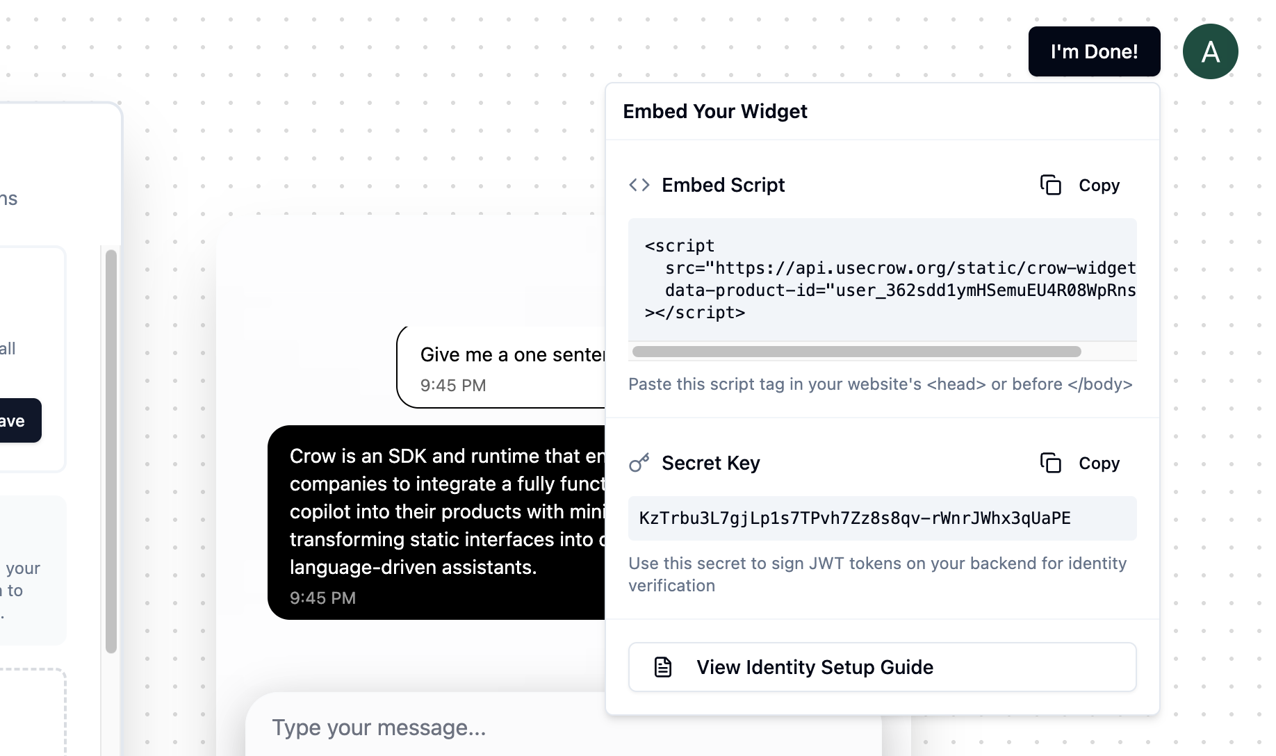 Step 5: Add the widget to your app